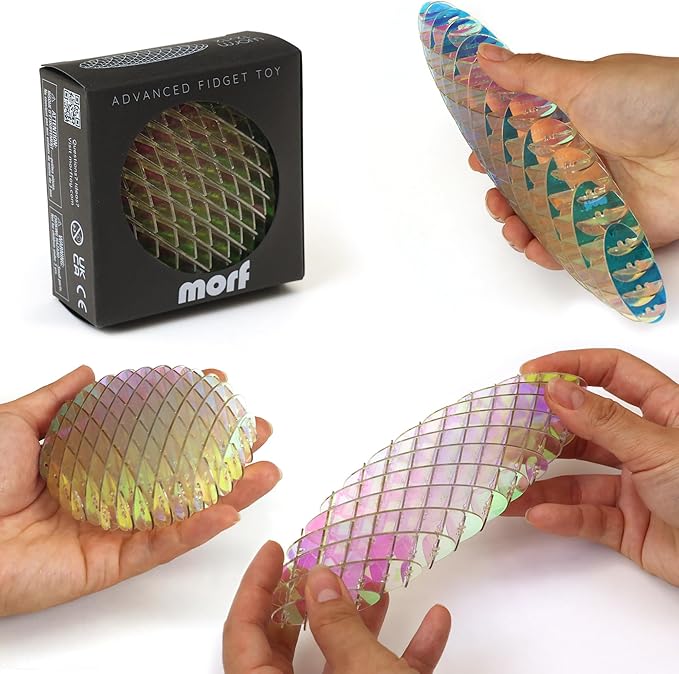 Morf Fidget Worm Toy - Flexible 3D Sensory Slug Figgy Toy for Kids, Teens, and Adults – Stretchy, Quiet, Stress and Anxiety Relief, Focus - For Play, School, Work Gifts, Great For Classroom and Office