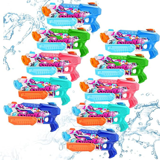 Water Gun for Adults Kids: 600CC 10 Pack Squirt Blasters Super Water Guns for Adults Kids,Water Gun Outdoor Toys High Capacity Summer Soaker for Swimming Pool Beach Fighting, Long Shooting Distance