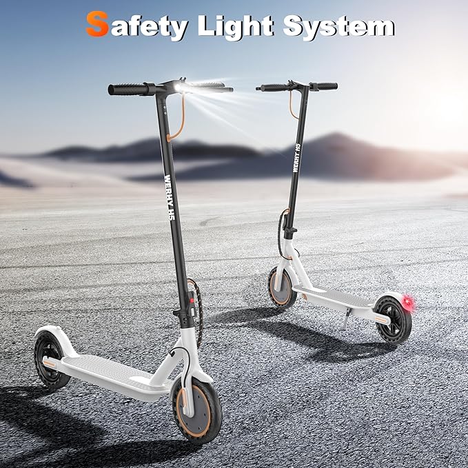 WERHY Electric Scooter, 350W/500W Motor, Top Speed 19/22 mph, Max 16/23/25/28Miles Ranges, Foldable E Scooter for Adults
