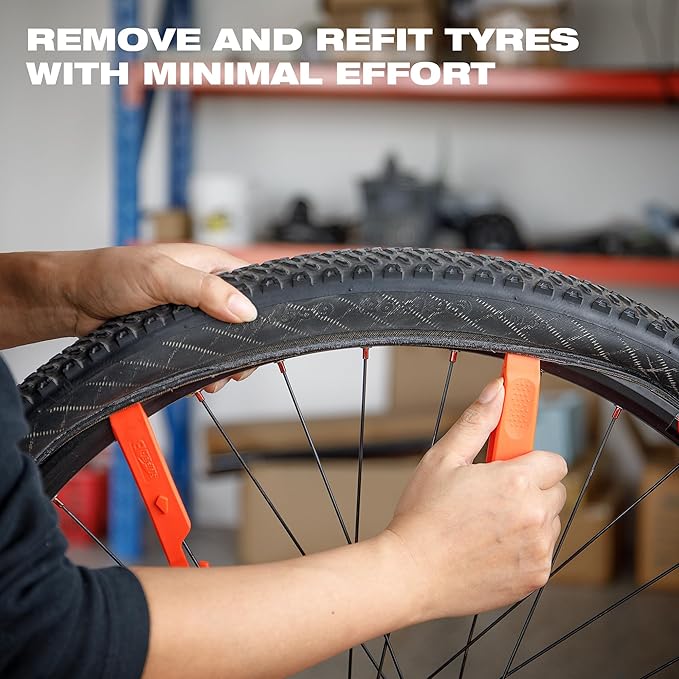 Bike Tire Levers - Strong & Long Lasting Tire Removal Tool for Road or Mountain Bike Tires - Bicycle Tire Lever for Repair & Replacement of Flat Tires (TB-TL08)