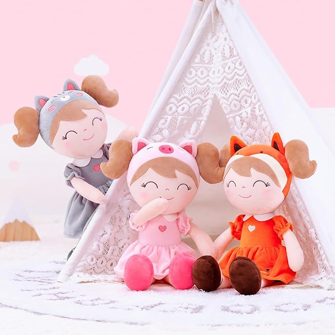 Gloveleya Baby Doll Girl Gifts Soft Plush Kitty Cat Dolls Girls Toy 12" with Gift Box