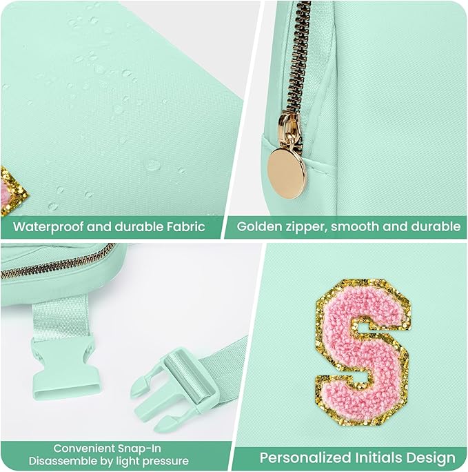 Birthday Gifts for Girls Teens Kids, Cute Gifts for Daughter Her Sister,Teen Girl Essentials,Travel Essentials,Waist Pack Belt Bag Crossbody Bags Fanny Packs Teen Trendy Stuff (Green,S)