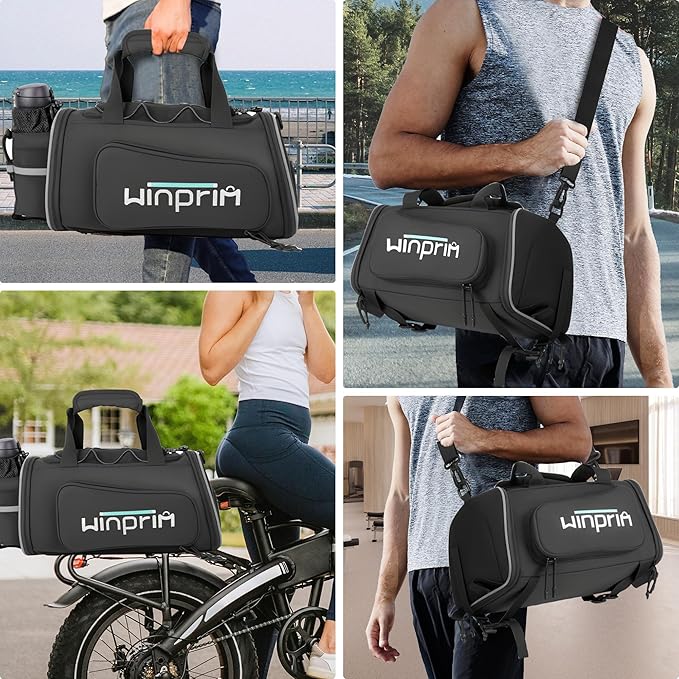 Bike Bags for Bicycle Rack Bags,18-20L Pannier Trunk Pannier with Rain Cover,Water Resistant Ebike Saddle Bag for Rear Rack handlebar Shoulder Bag for Commuter Travel Outdoor Cycling,900D
