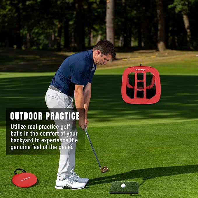 Pop-Up Golf Chipping Net - Ultimate Target Training Chip Aids for Precision & Distance, Outdoor | Indoor Practice, Golfer Gift