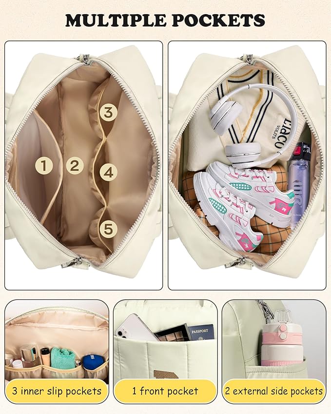 Birthday Presents for Women-Duffle Bag for Travel, Travel Bags，Bridal Shower Gifts-Initial Overnight Bag with Wet Pocket，Lightweight Weekender Bags Personalized Gym Tote with Makeup Pouch