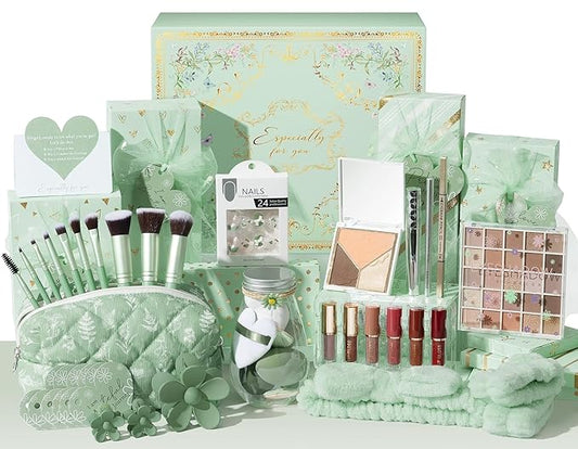 Teen Girl Gifts Trendy Stuff, 10 Positive Affirmation Cards & Empowering Challenges to Unlock 10 Wrapped Makeup Gift Set Motivational Birthday Christmas Gift Stocking Stuffers for Tween & Teenage Girl