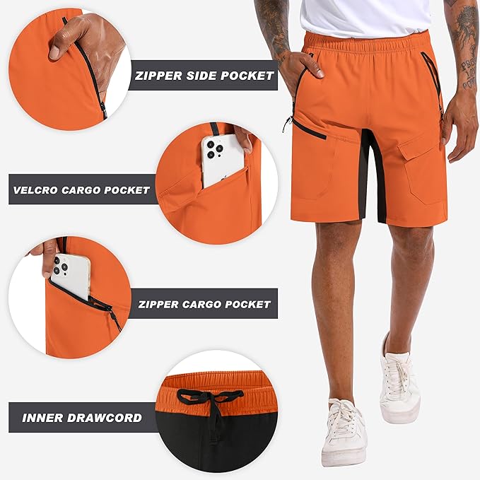 Men's Mountain Bike Shorts 3D Padded Baggy Bicycle Riding Cycling Shorts Quick Dry Lightweight Biking Shorts