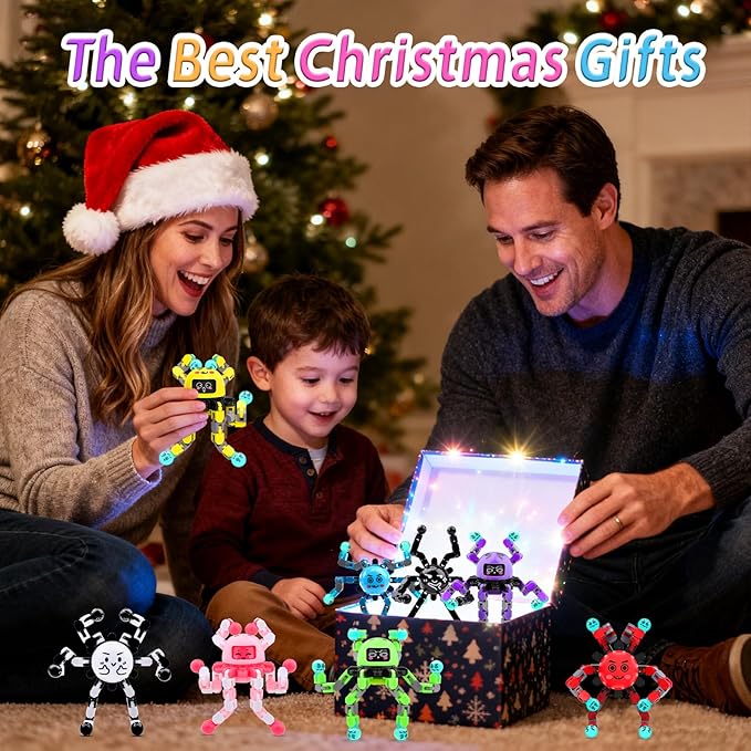 36 PCS Christmas Stocking Stuffers Fidget Spinner Toys for Kids & Adults,Party Favors Supplies Goodie Bags Birthday Gifts,Classroom Small Prizes Bulk Boys Girl Travel Sensory Toy for 3-5-8-12