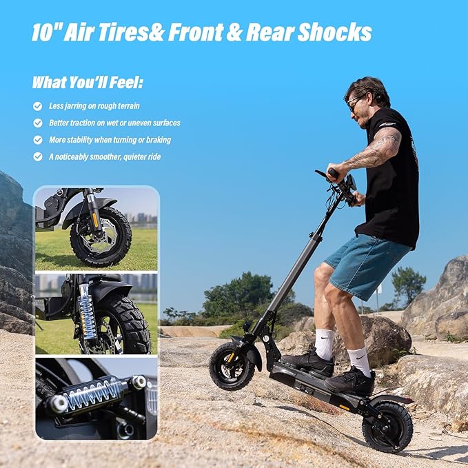 Electric Scooters - 500W/1000W/1500W Peak Motor Electric Scooter Adults, 18/28 Max MPH, 21/25/28 Miles Range, 8.5’’/9.3‘’/10‘’ Tire, Portable& Foldable Commuting E-Scooter
