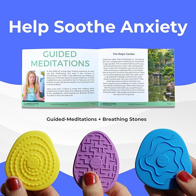 9 Sensory Stone Fidget Toys + Calm Down Corner Supplies, Sensory Toys for Kids with Autism Sensory Products, Fidgets for Classroom, Calming Corner Classroom