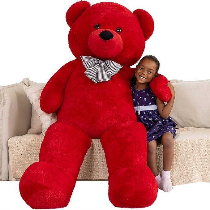 MaoGoLan Big Teddy Bear 6 Feet,Life Size Big Bear Plush Stuffed Animal,Adorable and Soft Red Teddy Bear Gift for Christmas,Valentines,Birthday,or Long Distance