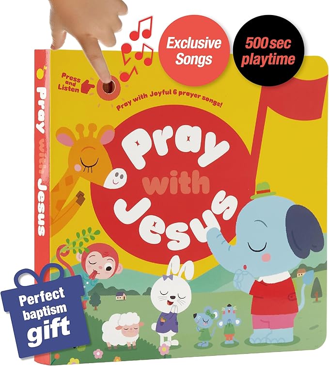 Pray with Jesus -Audio Bible for Kids, 6 Exclusive Prayer Songs, The Lord's Prayer, Christian Music, Christmas Toy for Toddlers 18m +, Christian Baby Gift