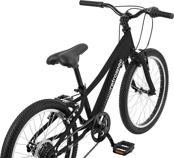 Retrospec Dart 20 & 24 Inch Kids Bike - 7-Speed Hybrid Bicycle for Ages 6-11 with 29in All-Season Tires & Shock Absorption - Adjustable Height Youth Bike with V-Brakes & Smooth Gear Shifting