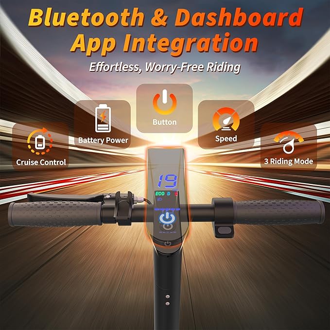 Electric Scooter - 8.5"/10'' Solid Tires, 350W/500W Motor, Up to 19-22MPH and 21-24Miles Long-Range Portable Commuting Scooter for Adults with Double Braking System and App