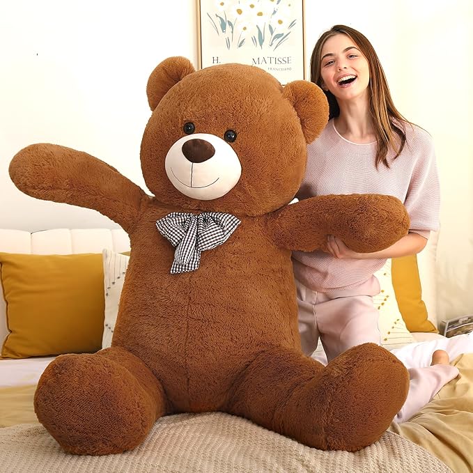 MaoGoLan Big Teddy Bear 5ft - Large Stuffed Animal with Smiling Face - Cuddly Valentines Gift for Boyfriend,Wife,Lover