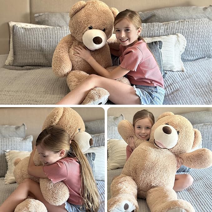 MaoGoLan Giant Teddy Bears Stuffed Animal, 39 inches Big Teddy Bear Plush Toy, Soft and Cuddly Teddy Bear Gift for Girlfriend,Children,Kids