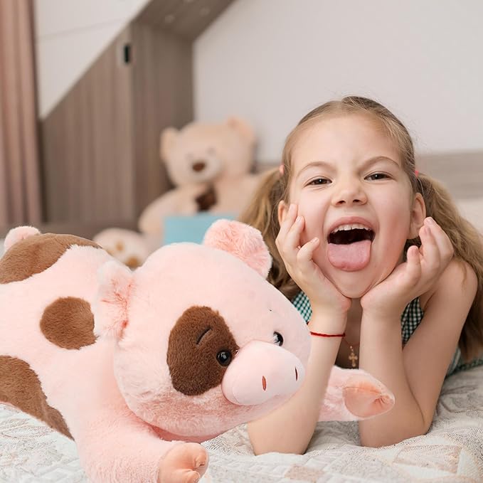 Pig Stuffed Animal, Giant 31.5" Stuffed Piggy, Large Soft Plush Pig Toy Birthday Holiday Party Gifts for Kids Girls Boys