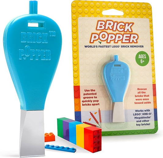 Brick Popper - World's Fastest Separator Tool - Efficient Remover for Kids and Adults - Perfect for Ages 6 and Up - Essential Tool (Light Blue)