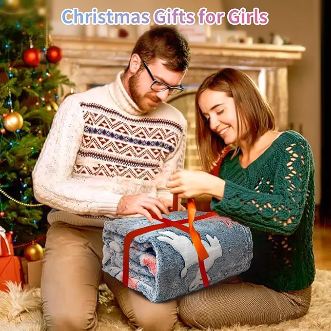 Christmas Blanket for Boys, Christmas Glow in The Dark Blanket for Kids/Toddler/Baby, Soft Fleece Blankets and Throw, Birthday 40"x 60"