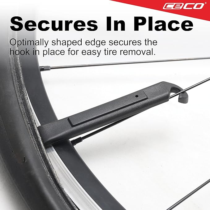 CECO-USA Bike Tire Removal Lever – Remove and Repair Bicycle Tires - 3 Piece Set – Easy to Use – Slim, Compact, Lightweight – Nylon Reinforced with Glass Fiber for Strength