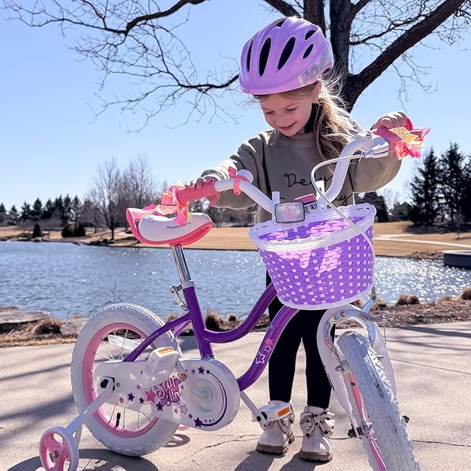 RoyalBaby Girls Bike Classic & EZ Kids Bike, Balance and Pedal Bicycle, 12 14 16 18 20 Inch Toddlers to Big Kids 3-10 Years