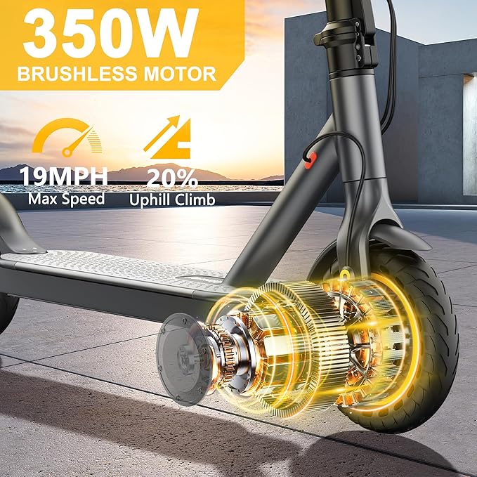 10/8.5" E Scooter for Adults 19-22 MPH Sport Escooter 350W/500W Motor, Electric Scooter 15-22 Miles Range, Bearing 265 LBS/APP Control,with Seat Parent ASIN: B0FHB4G2WQ