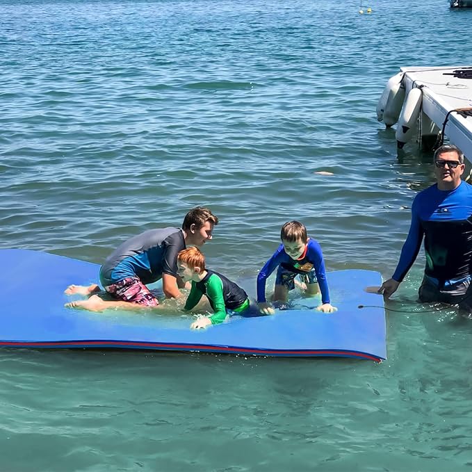Lily Pad Floating Mat, 7/9/12/18 FT Floating Mat, Pool Float for Water Recreation, Floating Water Mat, 3-Layer Tear-Resistant XPE Foam for Boat, Beach, Ocean, Pool,Lake