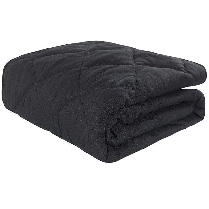 NTBAY Down Alternative Toddler Comforter, Lightweight and Warm Solid Color Baby Crib Quilted Blanket, 39x47 inches, Black