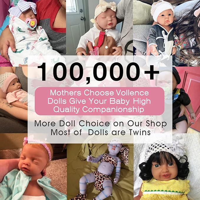 Vollence 10 inch Full Silicone Baby Dolls Realistic, Not Vinyl Dolls, Real Lifelike Realistic Newborn Silicone Baby Doll for Child Christmas Children's Day - Boy