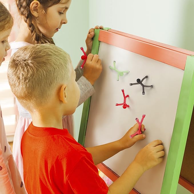 MAGMEN Classic Magnetic Fidget Toy Figures for Kids 3-8 & Toddlers |20 Mix Colors Multipurpose Magnets Set for Travel, Airplane Play, Desk & Stocking Stuffer Gifts.