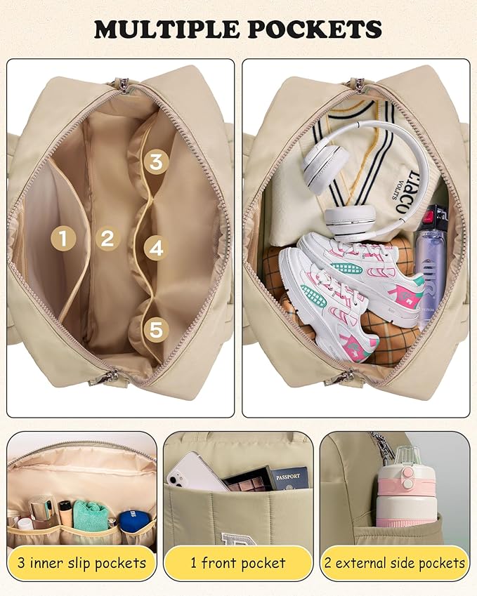 10 Yr Old Girl Birthday Gifts-Monogram Duffle Bag, Weekender Bags for Women，Overnight Bag with Wet Pocket，Travel Bags Personalized Gym Tote with Makeup Pouch-Girl Gifts Trendy Stuff