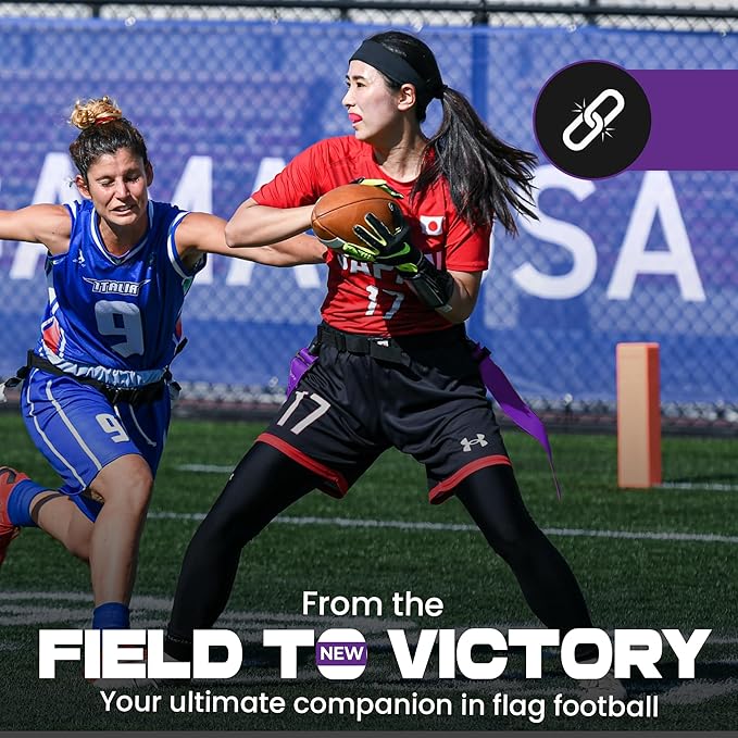 Gameday Flag Football Set – Kits for 2–14 Players w/Belts, Agility Cones & Carry Bag – Available in Multi Colors & Sizes