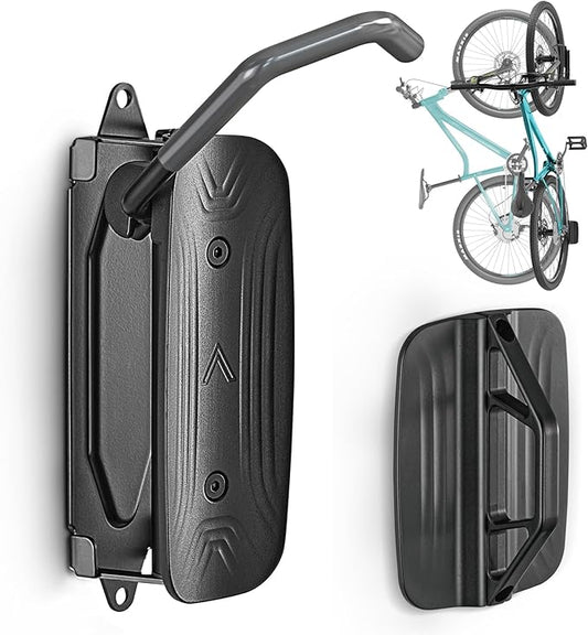 monTEK Swivel Bike Wall Mount – Garage Bike Hanger & Space-Saving Vertical Bike Rack for Garage & Apartment, Sturdy Bike Storage Hook Holds up to 66 lbs, Easy Installation & Scratch-Proof Design