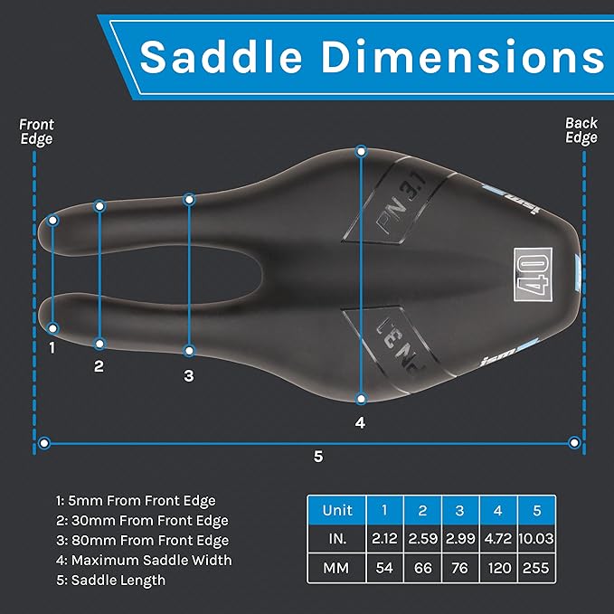 ISM PN Series Padded Road Bike Saddle - Professionally Designed Noseless Bicycle Seat for Road, Time Trial, Triathlon, and Gravel Bikes - Performance Road Bike Seat for Reduced Numbness