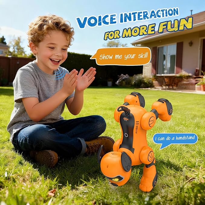 anysun Robot Dog for Kids, Remote Control Dog with Voice and Touch Interaction, Followable Programmable Dog Robot, Singing, Dancing, Talking, Smart Stunt Robot Dog Toy Gift for Boys Girls