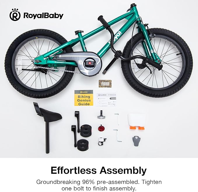 RoyalBaby Kids Bike EZ Freestyle Training Free Balance to Pedal Easy Learning Bicycle, 12-18 Inch for Toddlers to Big Kids