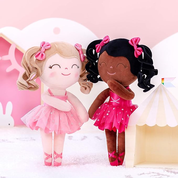 Gloveleya Baby Girl Gifts Dolls Plush Ballerina Doll Bronze Ballet Girl 13 Inch New