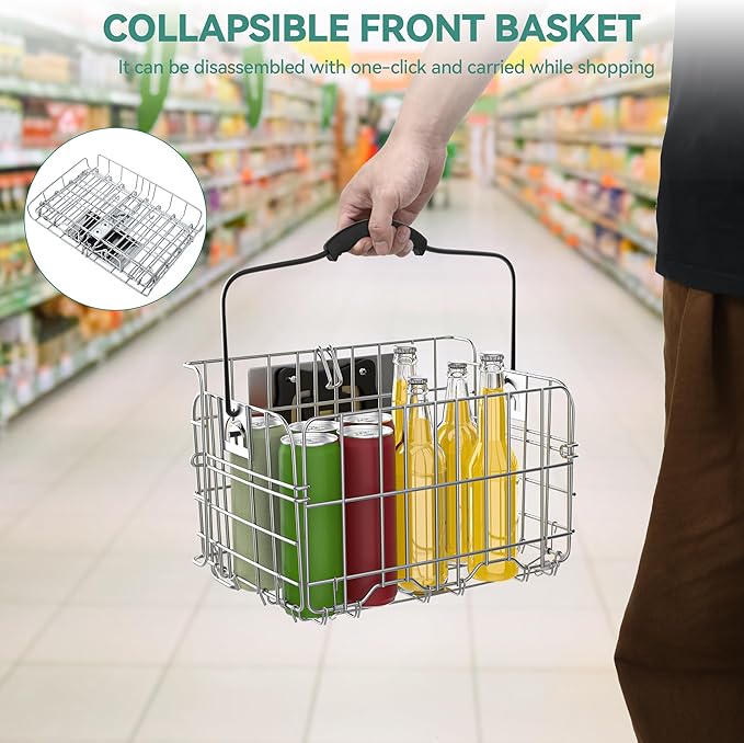 YITAHOME 24 & 26 Inch Adult Tricycle, 1 & 7 Speed 3 Wheel Bikes, Large Seat with Backrest Trike for Adults with Front & Rear Baskets, Cruiser Bike for Seniors Women Men Commute Picnic Outdoor