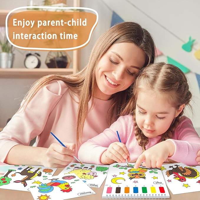 Paint with Water Coloring Books for Toddlers, Farm Theme Mess Free Watercolor Painting Papers for Kids Water Color Paint Kit Art Craft Gift for Ages 1-3, 4-8