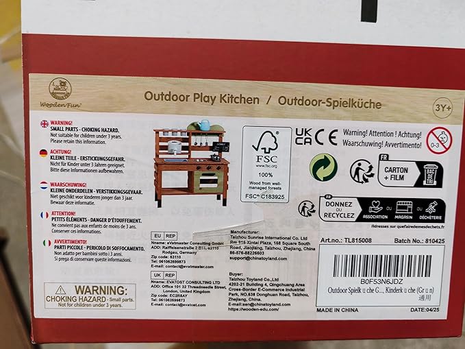 Outdoor Kitchen for Kids,Mud Kitchen Wooden Toy Playset with Kettle, Sink, Wooden Plant Container and Kitchen Accessories, for Children Ages 3+ Years (Green)