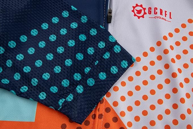 GCRFL Men's Cycling Jersey Set Road Bike Shorts Sleeves Jersey Zipper Pokcet Bib Shorts with Padded, Cycling Clothing kit Men