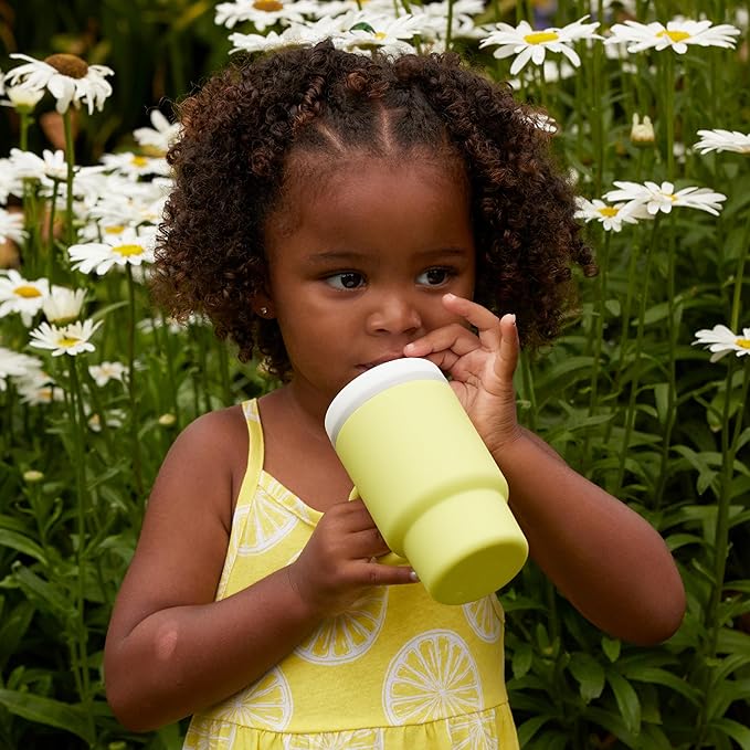 Infantino My 1st Tumbler, Silicone Sippy Cup with Straw & Handle, Spill-Resistant Baby Cup for On-the-Go, BPA-Free Transition Bottle