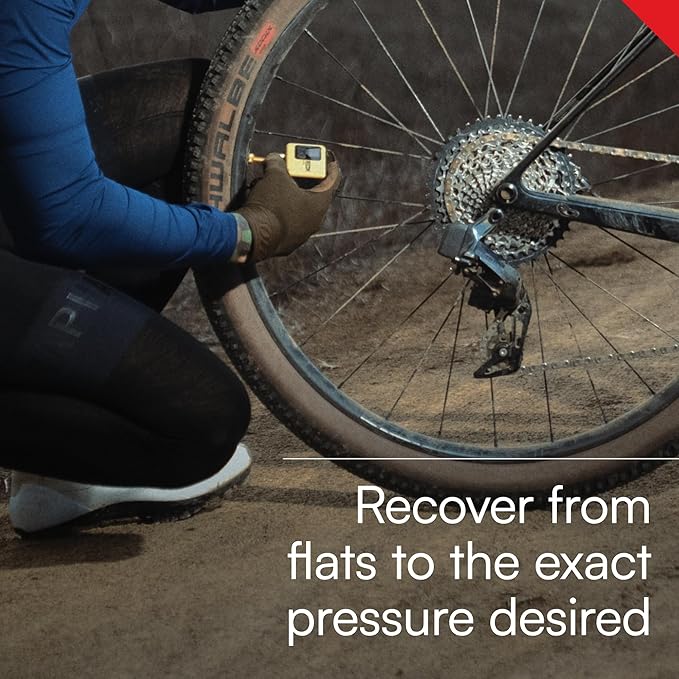 VIAIR Recon Mini - Premium Portable Air Compressor for Cyclists - Digital Tire Pressure Gauge with 120 PSI - for Road, Gravel & Mountain Bike Tires - Brushless Motor, Lithium Batteries & Presta Head