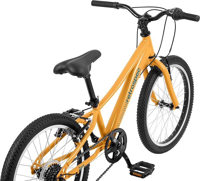 Retrospec Dart 20 & 24 Inch Kids Bike - 7-Speed Hybrid Bicycle for Ages 6-11 with 29in All-Season Tires & Shock Absorption - Adjustable Height Youth Bike with V-Brakes & Smooth Gear Shifting