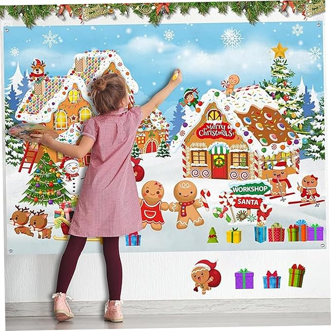 SHITOOMFE Felt Board Story Sets, Felt Board Story Sets Christmas Toys, Christmas, Early Learning Interactive Hanging Wall Activities for Toddlers Kids