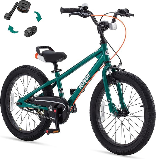 RoyalBaby Kids Bike EZ Balance to Pedal Dual Handbrake Toddlers Boys Girls Bicycle 12-20 Inch for Age 3-10 Years