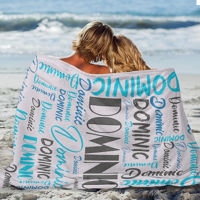 Dr.TOUGH Personalized Name Blanket Personalized Blanket for Adult Kids Flannel Customized Personalized Blankets and Throws