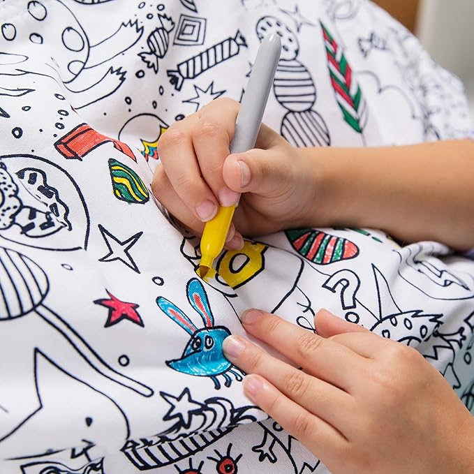 Posh Stuffable Kids Stuffed Animal Storage Bean Bag Chair Cover - Childrens Toy Organizer, Medium 27" - Fun Coloring Fabric