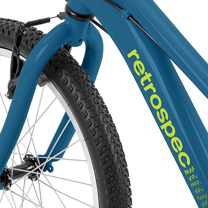 Retrospec Dart 20 & 24 Inch Kids Bike - 7-Speed Hybrid Bicycle for Ages 6-11 with 29in All-Season Tires & Shock Absorption - Adjustable Height Youth Bike with V-Brakes & Smooth Gear Shifting