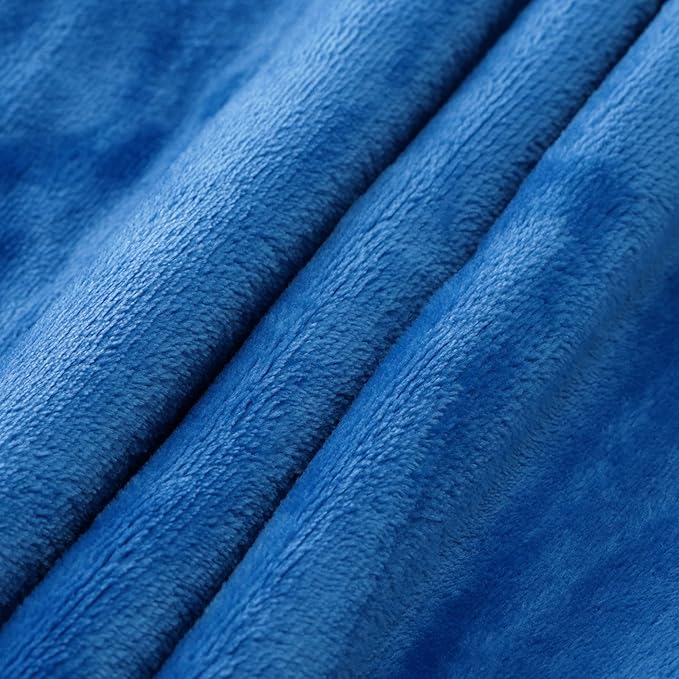 NANPIPER King Size Sherpa Blanket, Soft Fleece Throw for Bed, Reversible Thick Fuzzy Blanket for Winter (Princess Blue, 90x108 inches)